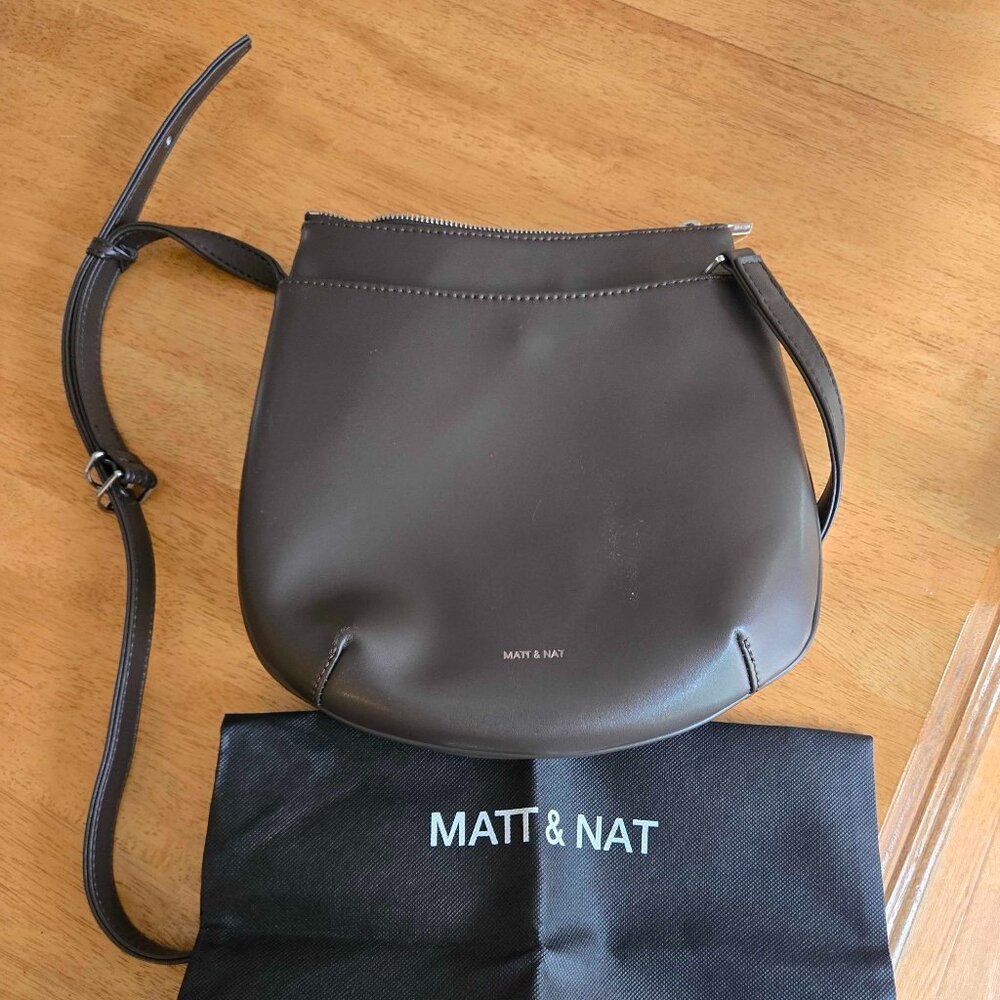 Brand New Matt & Nat Large Salo Crossbody - Espresso